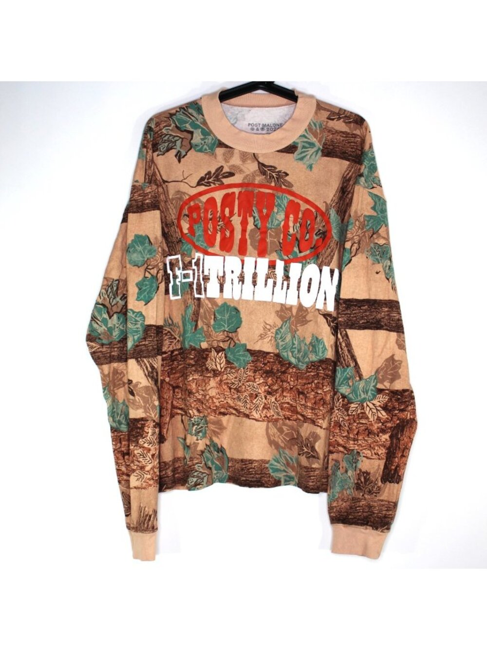 Posty Co. Post Malone Mens XL Camo F-1 Trillion Tour Concert Merch T-Shirt G1480
